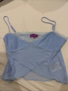 Edikted Lace-Trim Light Blue Cami Tank NWOT